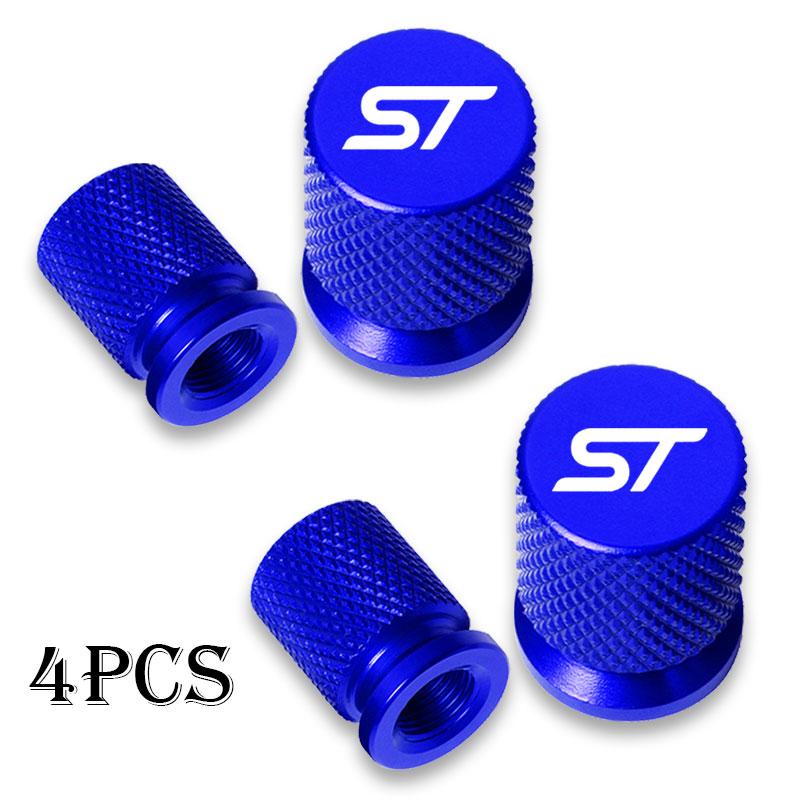 YJBU1 For Ford ST FOCUS 2 3 Mondeo Fiesta Kuga MK2 MK3 MK4 Car Wheel Tire Valve Caps Tyre Stem Covers Airdust Waterproof