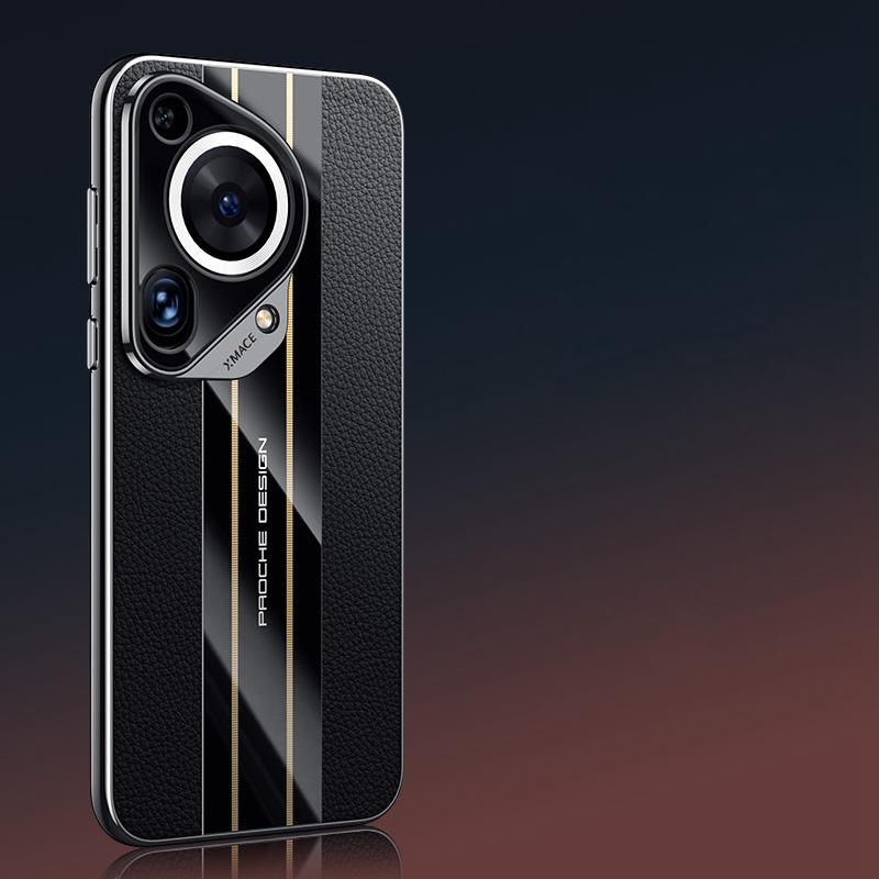 Роскошный чехол из натуральной кожи для Huawei Pura 70 Ultra P70 с покрытием ПК, защитный чехол для камеры телефона для Huawei Pura 70 Pro