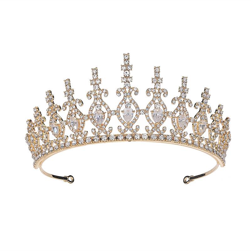 Новый стиль большой дворец темперамент корона невесты свадьба свадебное платье ужин стиль корона тиара для женщин