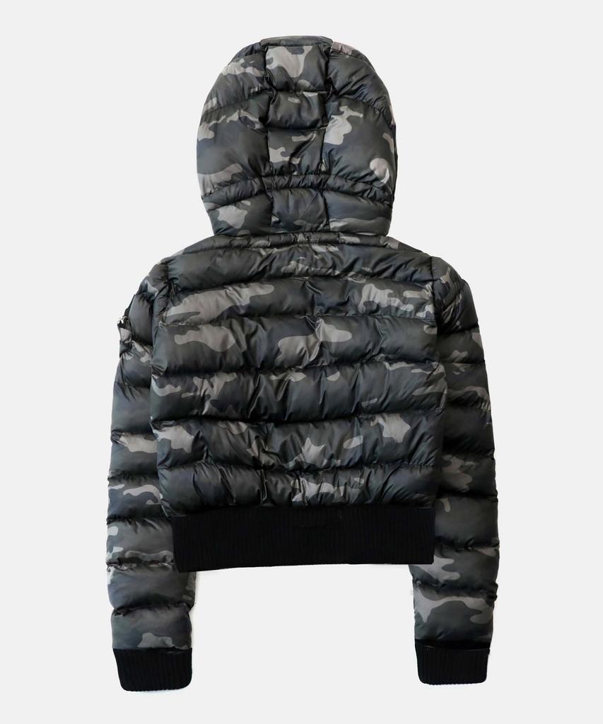 Badblood Viper 31-2 Hooded Short Puffer - Green Camo