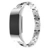 Metal Rhinestone Decor X-shape Watch Band for Fitbit Charge 2