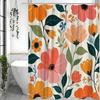 Красочная цветочная шторка для душа, абстрактная шторка для душа в богемном стиле, декор для дома, водонепроницаемая ткань, машинная стирка,