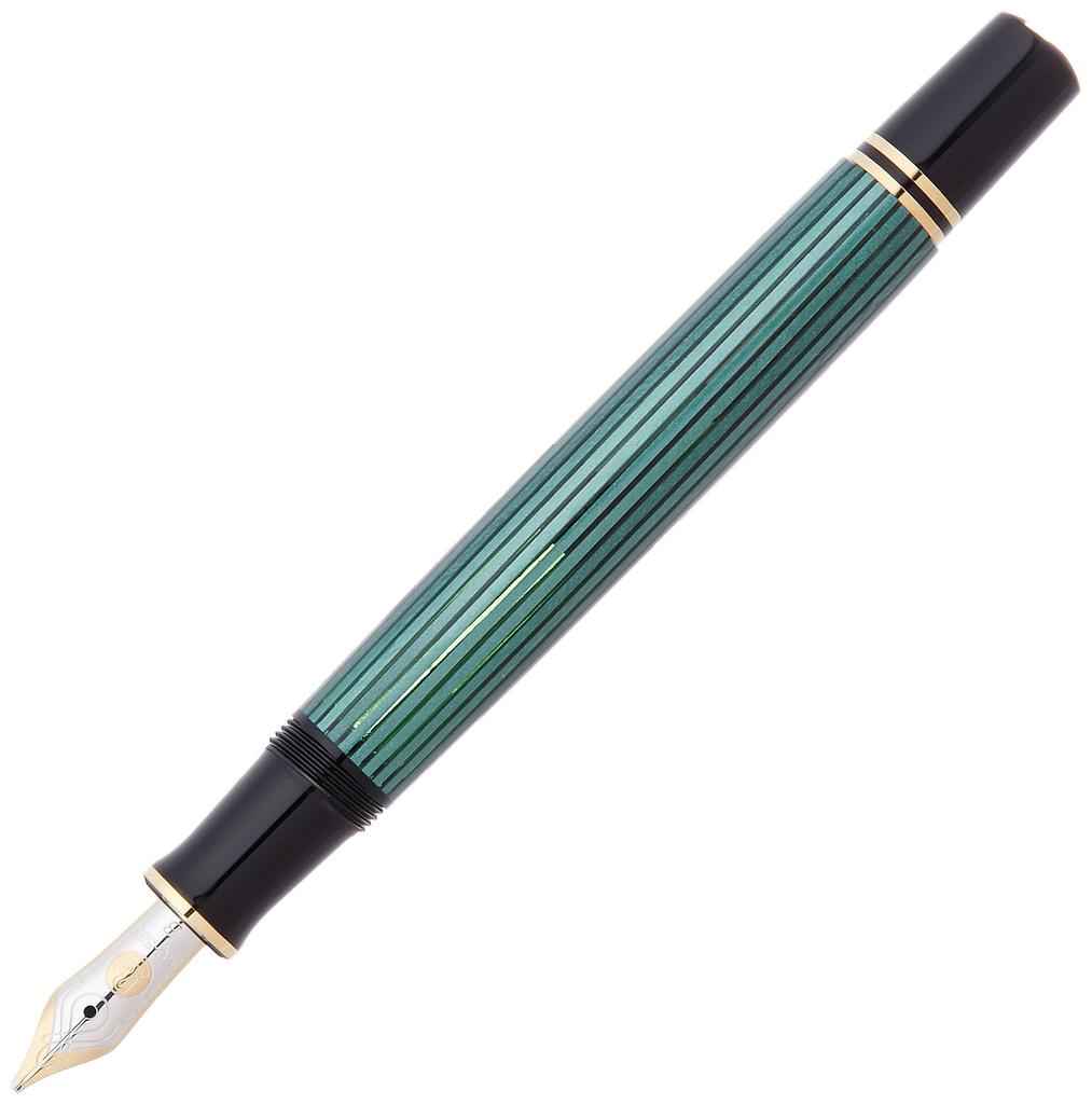 Pelikan Souveraine M400 Fountain Pen Green Stripe B Bold M400
