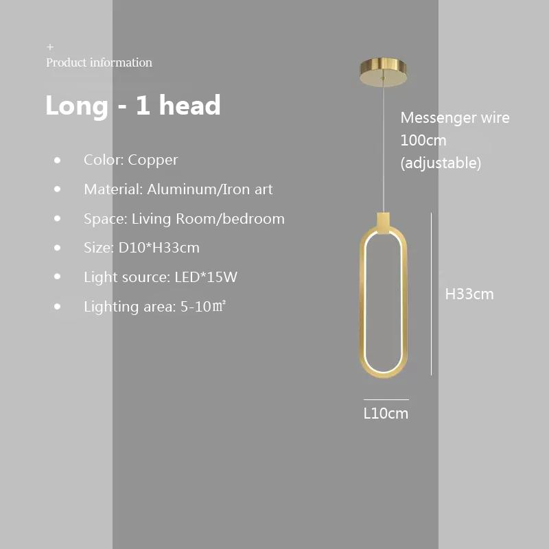 Современная светодиодная минималистская подвесная люстра для спальни, ресторана, гостиной, золотая, черная, подвесная лампа, декоративные светильники