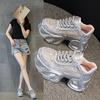 Summer Mesh Shoes for Women Autumn All-match Rhinestone Tennis Shoes Women Thick-soled Casual Sports Shoes Woman Sneaker Tenis