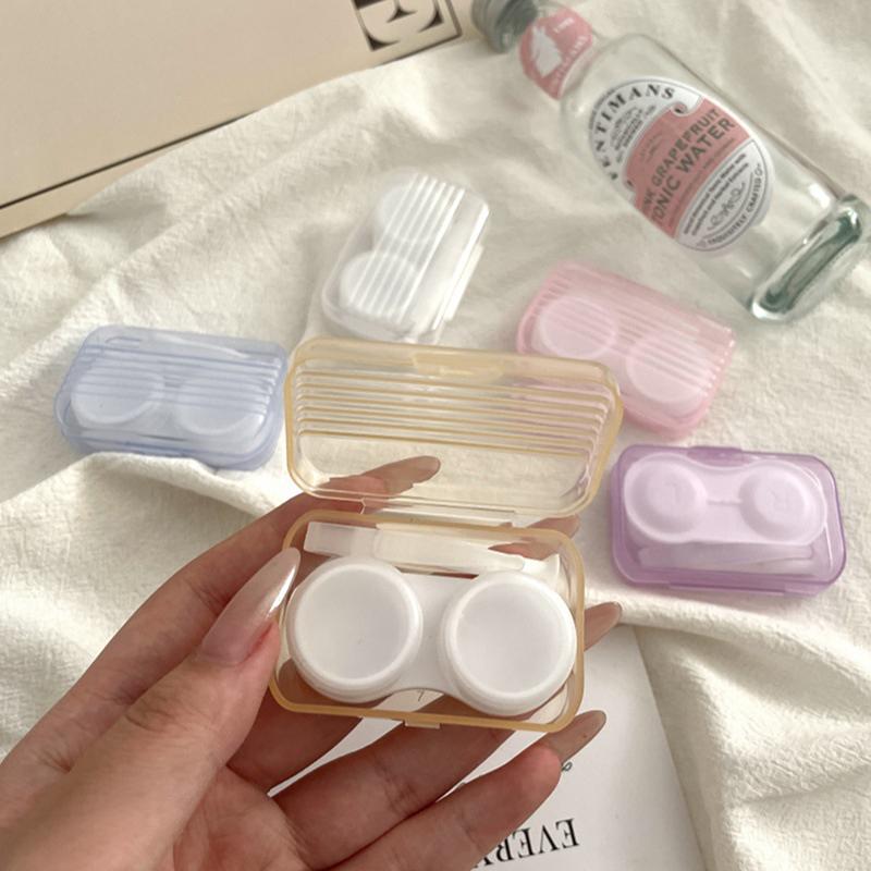 Женские очки для девочек, косметические контактные линзы, футляр для контактных линз, дорожный держатель, контейнер, дорожные аксессуары