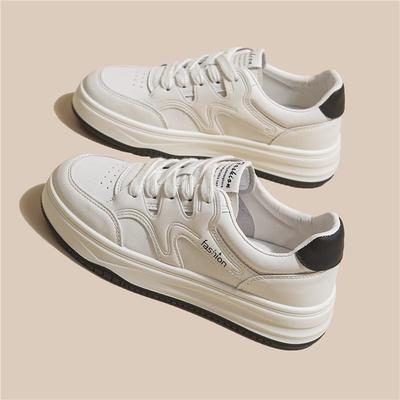 Первый слой коровьей кожи~ кожаная женская обувь на плоской подошве белая обувь женская весенне-летняя новая дышащая повседневная спортивная обувь