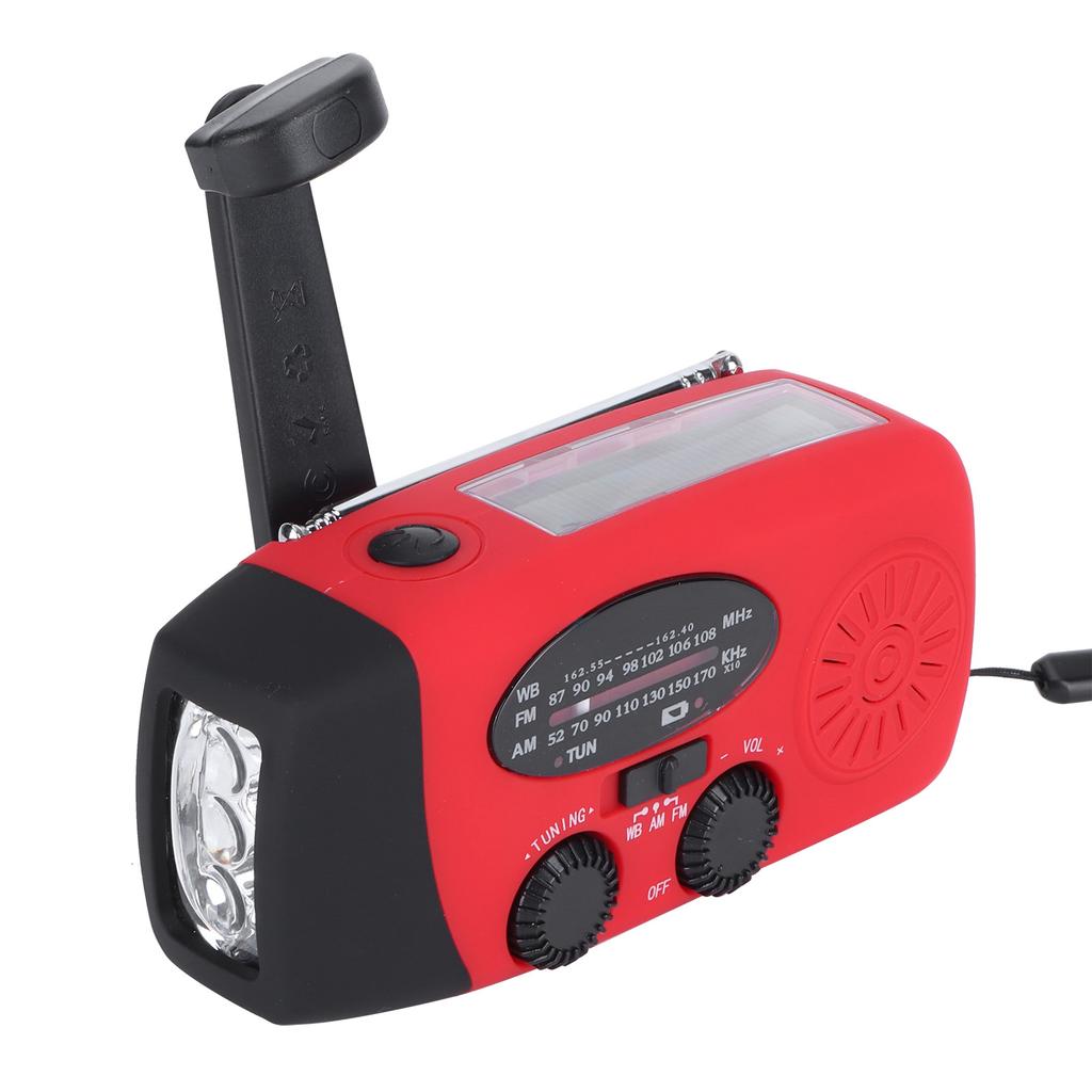 QQT088 ABS Solar Energy Emergency Multifunction Hand Crank Radio Support FM AM Flashlight