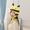 Прекрасная Экспрессия Короткий Тип Желтая Шляпа для Шоу Забавная 3D Шапка Пчелы Животное Плюшевый Головной Убор Костюмные Аксессуары