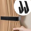 2Pcs Acrylic Curtain Tiebacks Holdbacks Hooks Wall Mounted Window Drapery Holders Buckles for Home and Office Decors
