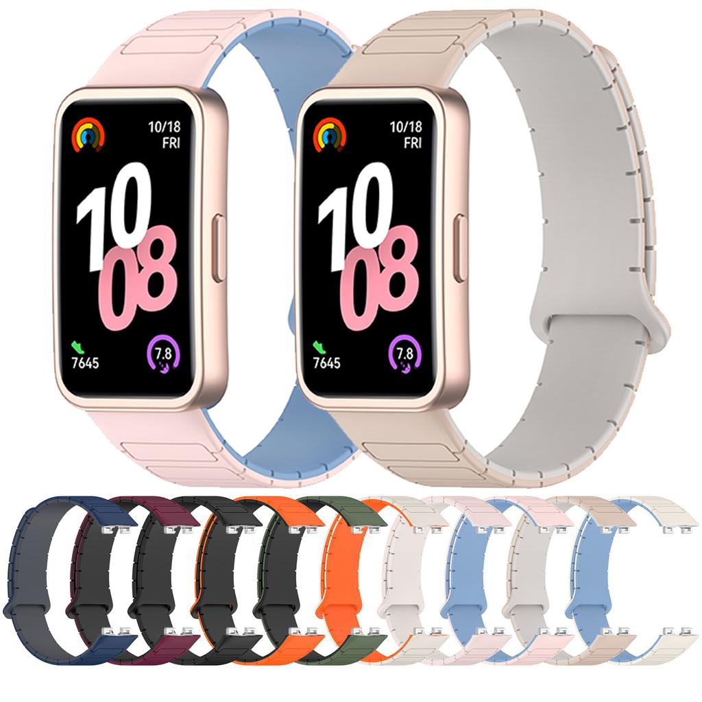 Магнитные ремешки для Huawei Band 10 9 8 Аксессуары для ремешков Регулируемый силиконовый сменный браслет Correa Huawei Smart Band10 9 8