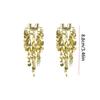 Bling Bling Metal Sequin Earrings Zinc Zinc Alloy Gold Earrings Temperament Long Tassel Dangle Earrings  Girl