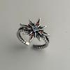 Xiaomi BF CLUB 925 Sterling Silver Ring For Women Jewelry Retro Flower Open Vintage Handmade Ring Allergy For Party Birthday Gift