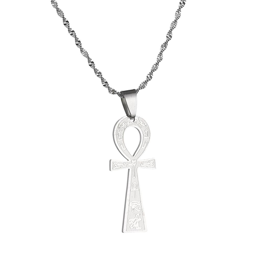 Нержавеющая Сталь Египетский Крест Анкх Древний Символ Жизни Глаз Египта Ожерелье Кулон Украшение