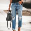 Slim Elasticless Ripped Washed Women's Jeans For Women