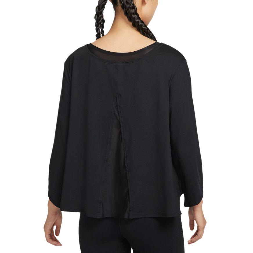 Nike Однотонная футболка с круглым вырезом и длинным рукавом Женские топы IH8598-010