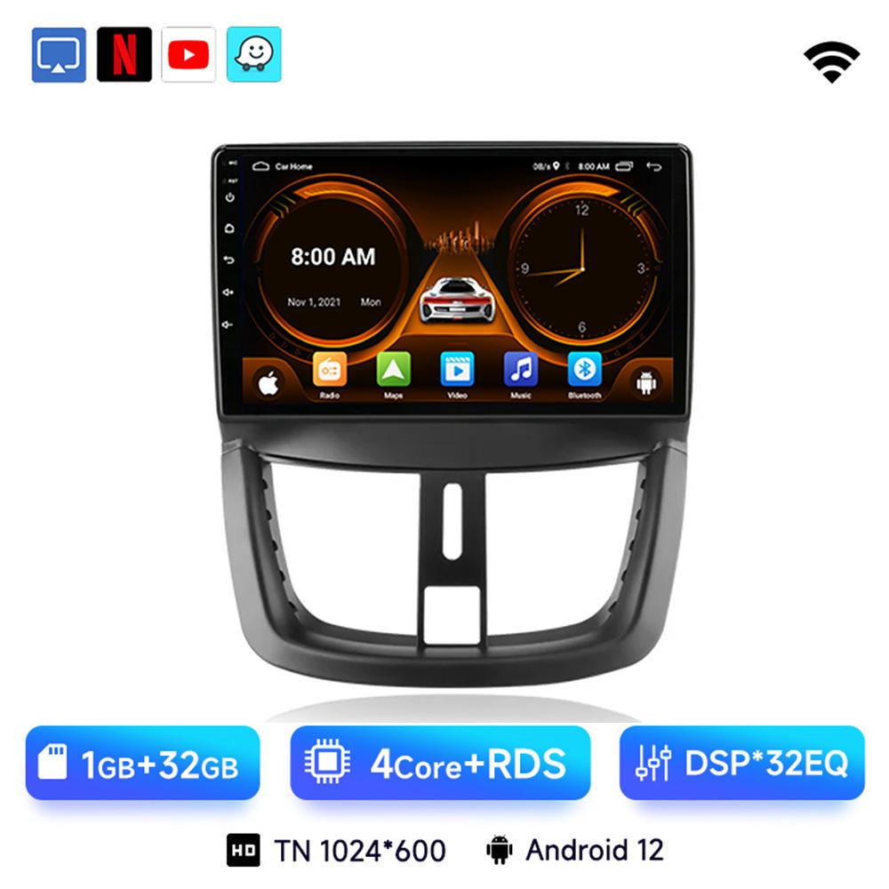 JIUYIN Автомагнитола для Peugeot 207 207CC 2006 - 2015 беспроводной CarPlay Android Auto автомобильные интеллектуальные системы Нет 2 din 2din DVD