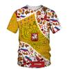 Russia Men's T-shirts Casual Loose Round Neck Russian Flag Short Sleeved Tops Tees Men's Clothing Oversized T-shirt Streetwear