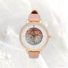 Часы аналоговые кожаный ремешок блестящий циферблат розовый Shannon [Fieldwork] женские ламе ST284-1