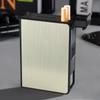 Men's Automatic Pop-Up Metal Cigarette Case - Holds 20 Sticks, Personalized Design, Portable and Creative Gift.