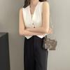 Весенний модный женский короткий жилет без рукавов куртка с тонкими бретелями