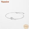 Tancise 925 Sterling Silver Bracelet Jewelry Geometric Bead Chain Link Bracelets Fashion Fine Wedding Gift for Girlfriend Women