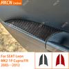 Для SEAT Leon MK2 1P Cupra FR 2005—2012 Внутренняя панель подлокотника двери Декоративная накладка интерьера / 3K Углеродное волокно + Смола / 3 мм Защита от царапин