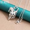 925 Pure Silver Smooth Horse Pendant Necklace Wedding Fashion Jewelry