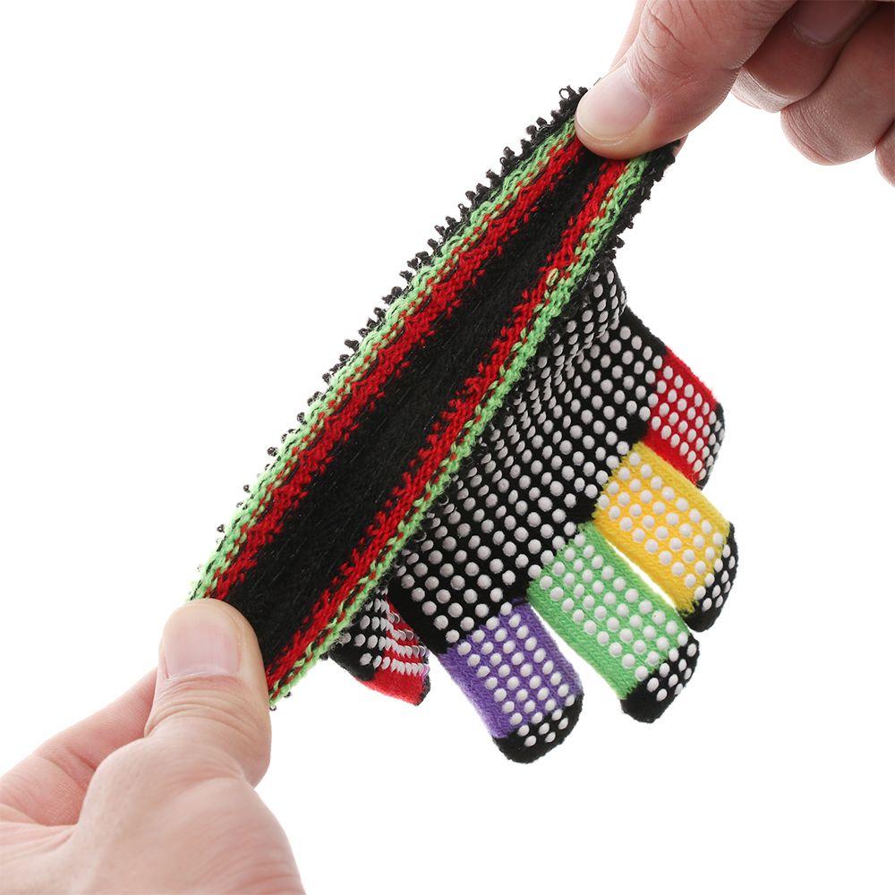 Winter Boy Girl Kids Ski Warm Anti-slip Rubber Children Non-slip Gloves Knitted