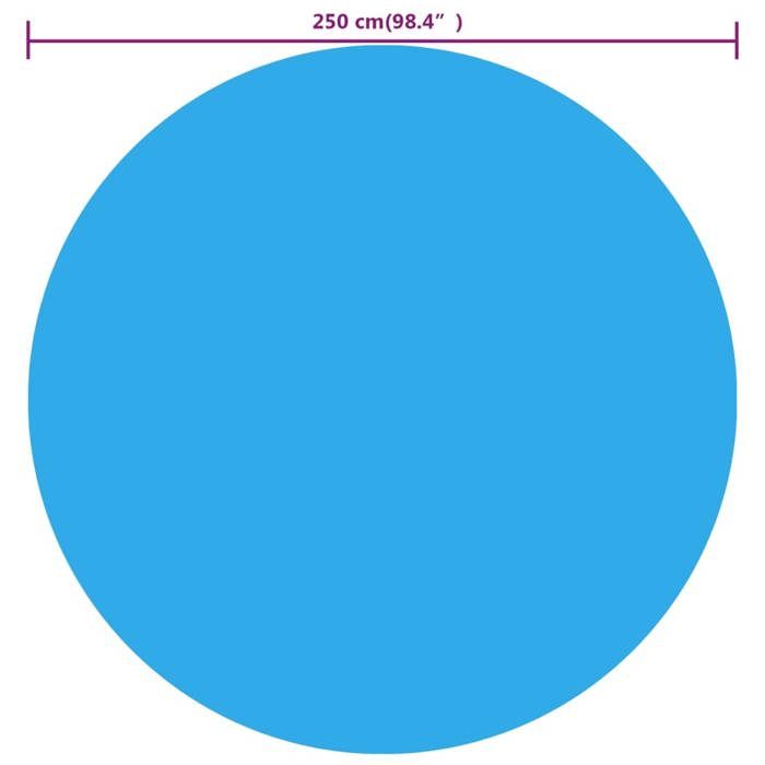 VidaXL Floating Bubble Solar Cover 250 Cm Round Pool Cover 90343