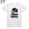 2019 Men Print Camera Photography Photograph Photo T Shirt O-Neck Short Sleeve Summer Casual I Shoot People T-shirt HCP944