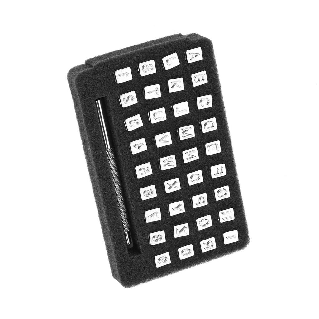 36 шт., стальной штамп с буквами и номерами, штамп для кожи, перфоратор для печати на коже своими руками