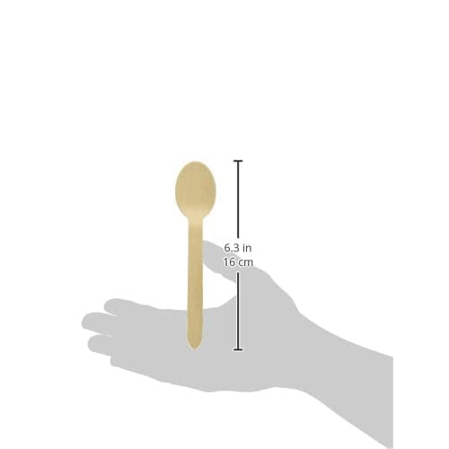 Wooden Spoons, 16cm Long, Pack of 12, Blanche