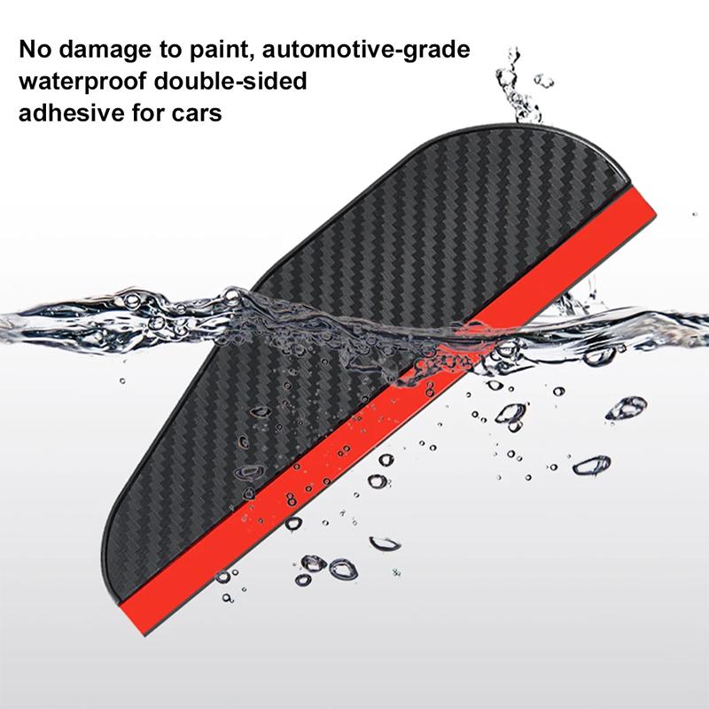 cqnzrj1 For Kia Morning Picanto Ray Sorento XCeed Soul Cerato Venga Cade 2Pcs Car Logo Rearview Mirror Rain Eyebrow Stickers Accessories