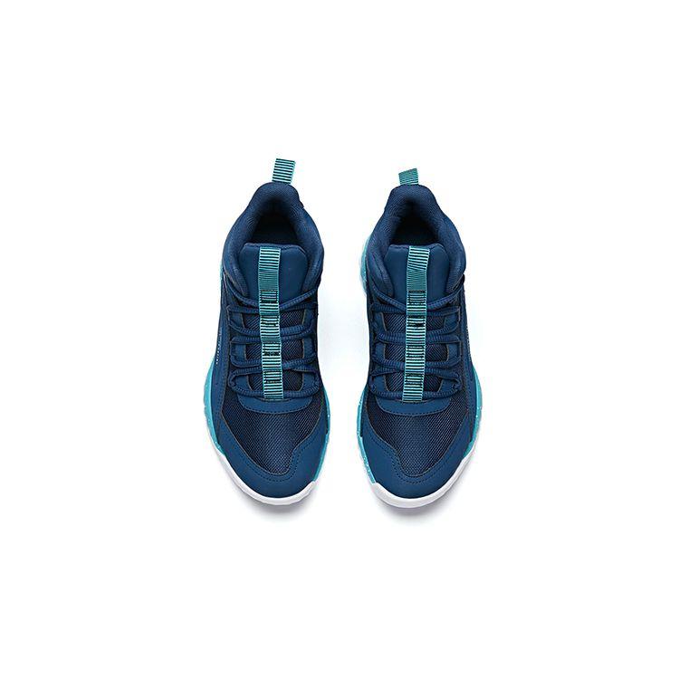 Anta Kids Basketball Series Non-Slip Shock Absorbing Wear-Resistant Breathable High-Top Basketball Shoes Kids Basketball Shoes Blue 312011115-3