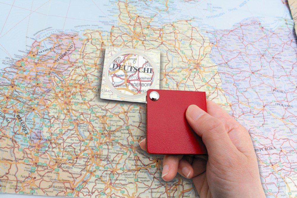 Eschenbach ESCHENBACH Pocket Economical Handy Made in Magnifier, Magnifier, 3.5x Magnification, Germany, Red, 1730-131B
