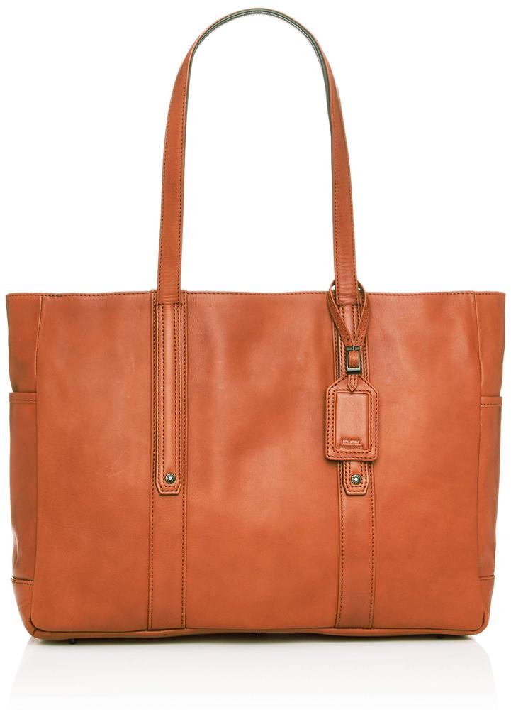 Soratina Multi-Pocket Briefcase Tote Bag, A4 Size, Camel