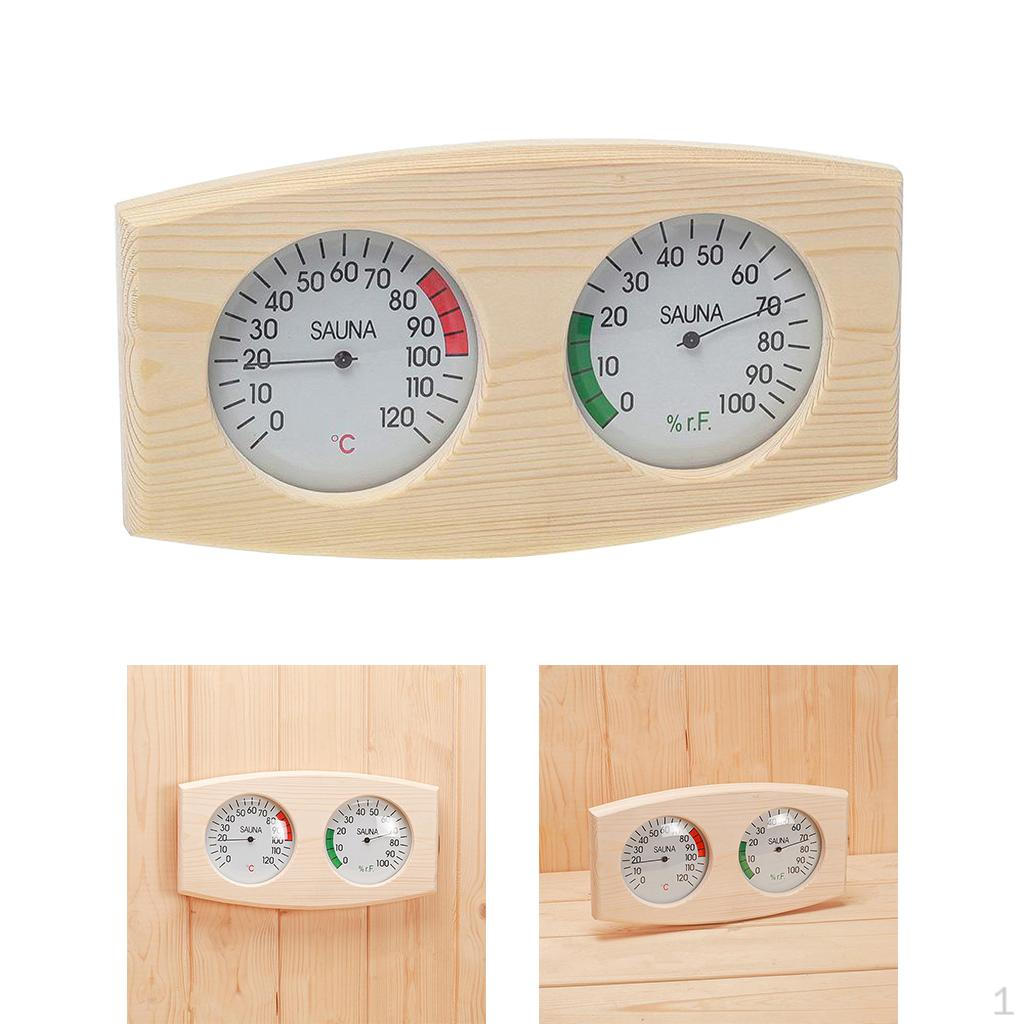 Sauna &Hygrometer Wood Hygrothermograph Room Accessories