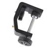 Large Aluminium Alloy Black C Clamp Mount Fixed Desktop Bracket for Flashlight Camera Tripod Photography