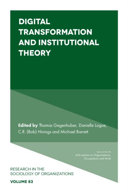 The Digital Transformation and Institutional Theory Book