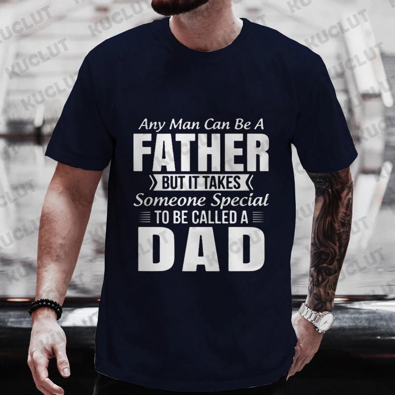 Men's T-shirts To Be Called A Dad Print Tshirts Short Sleeve Summer Tops Plus Size Male T Shirts Stylish Father Tee Shirts Tops