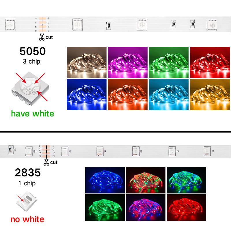 1-30 м USB-светодиодная полоса RGB 5050 Bluetooth-лента для рождественского украшения комнаты Led Luces Гибкая подсветка рабочего стола Экран телевизора Фоновое освещение