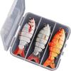 1PC Fishing Lures for Bass Trout 6-segment Hard Body Lures with Treble Hook Swimbait