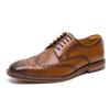 Плюс 47 Мужские Туфли из Натуральной Коровьей Кожи Роскошные Ручной Работы Британский Винтажный Резьбой Броги Оксфорды Классические Туфли Брок Деби Обувь