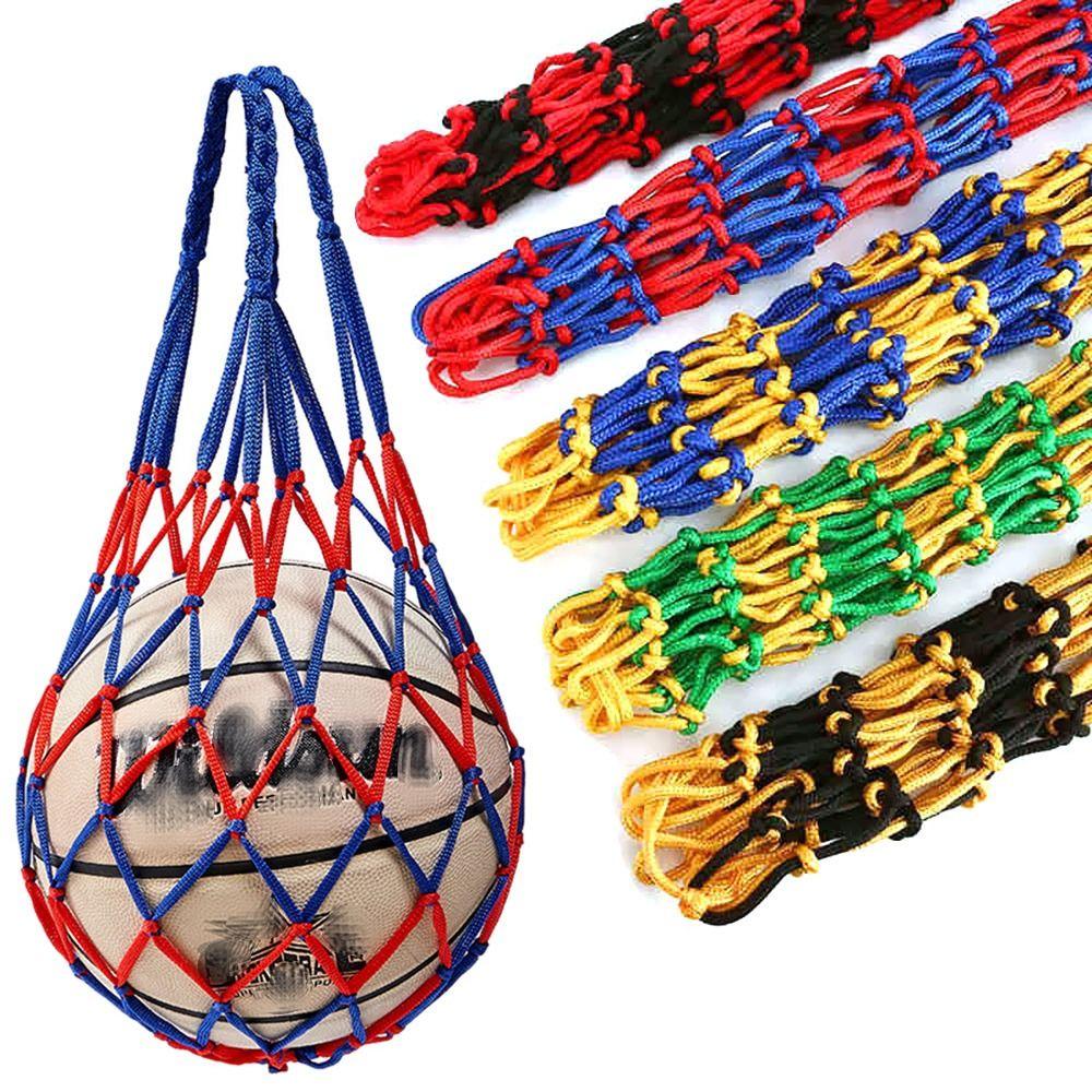 Multiple Colors Nylon Net Bag Nylon Ball Pocket Durable Basketball Carry Bag  Volleyball Ball
