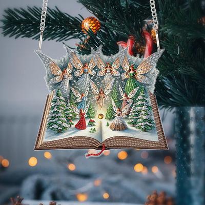 Акриловые фигурки специальной формы на рождественскую тематику 5D DIY алмазная мозаика подвесные украшения стразы алмазная мозаика подвески на окно домашний декор