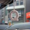 Подвеска на зеркало заднего вида из полимерной глины в виде банта со стразами для женщин