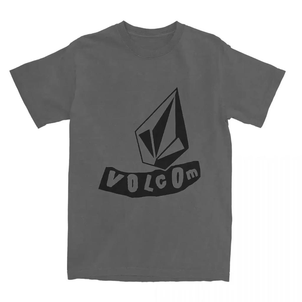 Volcom Мужская Женская Хлопковая Футболка Роскошный Бренд Мода Большой Размер Топ Повседневная С Коротким Рукавом Уличная Одежда Классический Принт Свободная Футболка 2025