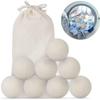 8pcs 7.5cm Wool Dryer Balls Natural Fabric Softener Reusable Antistatic  Softener Laundry Ball Home Washing Machine Accessories