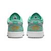 Детские кроссовки Air Jordan 1 Low SE GS New Emerald Белые светло-стальные-серые такси DO8244-301